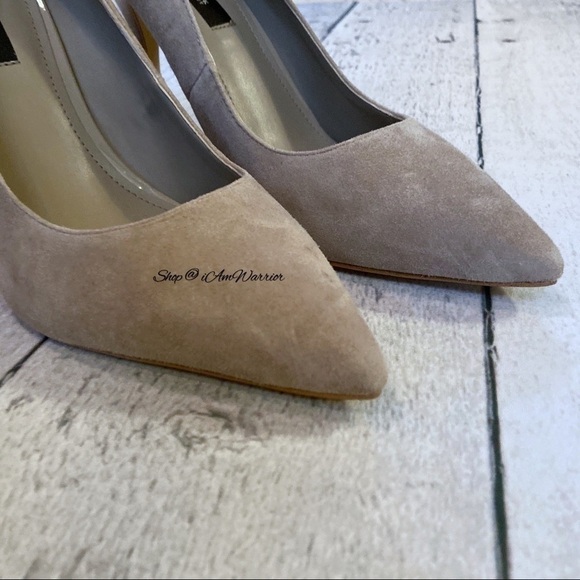 White House Black Market taupe suede pointed toe stiletto heels *shop@iamwarrior - Picture 6 of 12